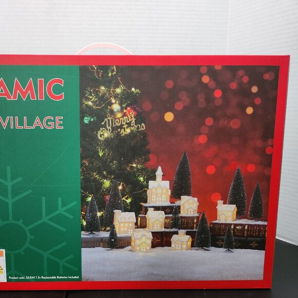 Ceramic LED Village 16PC Set New - Picture 2 of 7